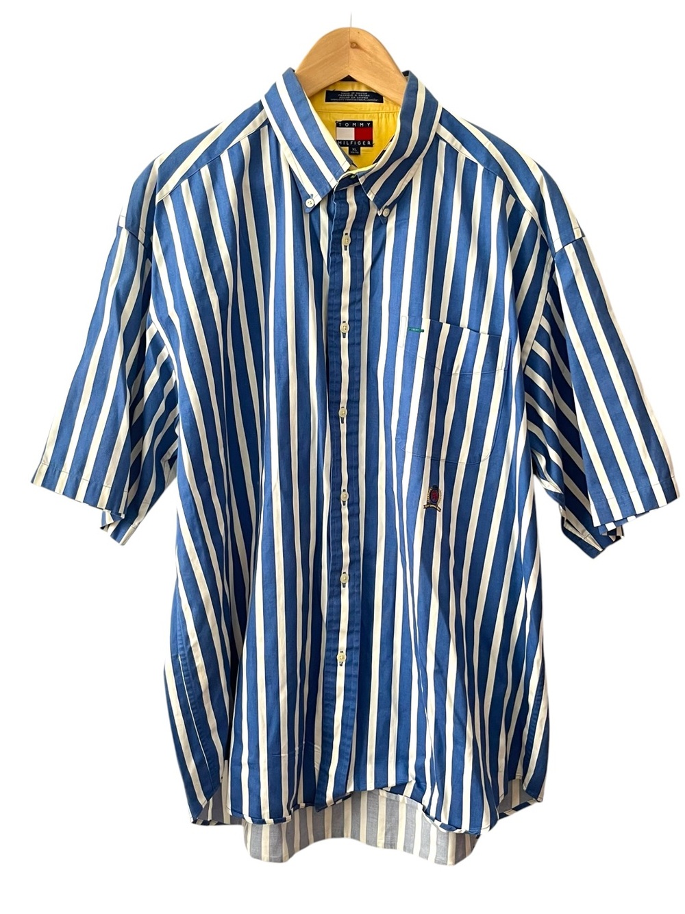 Vintage 90’s Tommy Hilfiger Striped Short Sleeve Button Down Shirt